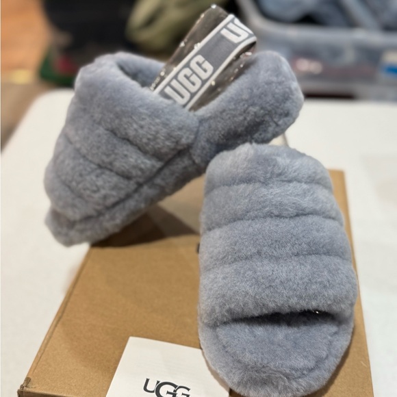 UGG Fluff Yeah Slide Slippers In Ash Fog 1095119 - Picture 3 of 6